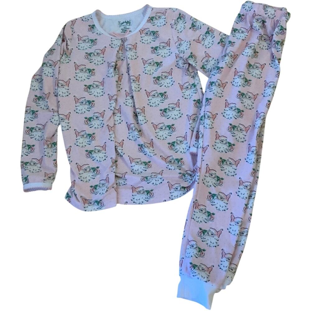 Serendipity‎ Christmas Santa pink pajamas size 10-11